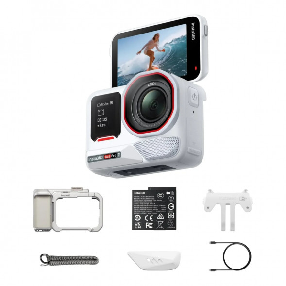 Экшн-камера Insta360 Ace Pro 2 Single Battery Xplorer Bundle, Arctic White в Сочи