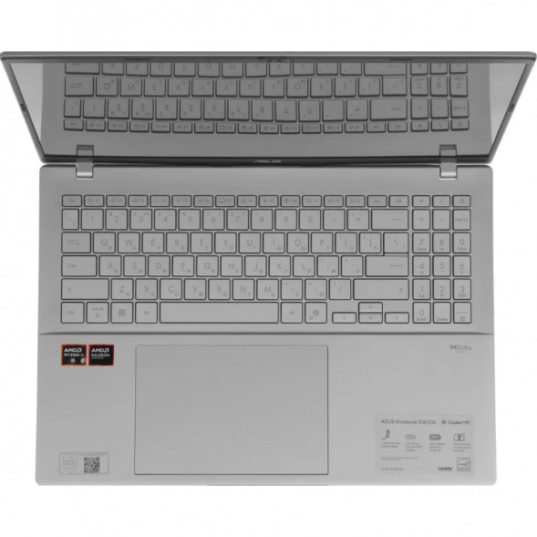 Ноутбук ASUS VivoBook S16 M3607KA-SH131 (16&amp;quot;, OLED, AMD Ryzen AI 5 330 2ГГц, 4 ядра, 16ГБ DDR5, 512ГБ SSD, AMD Radeon 820M, без ОС), серебристый в Сочи