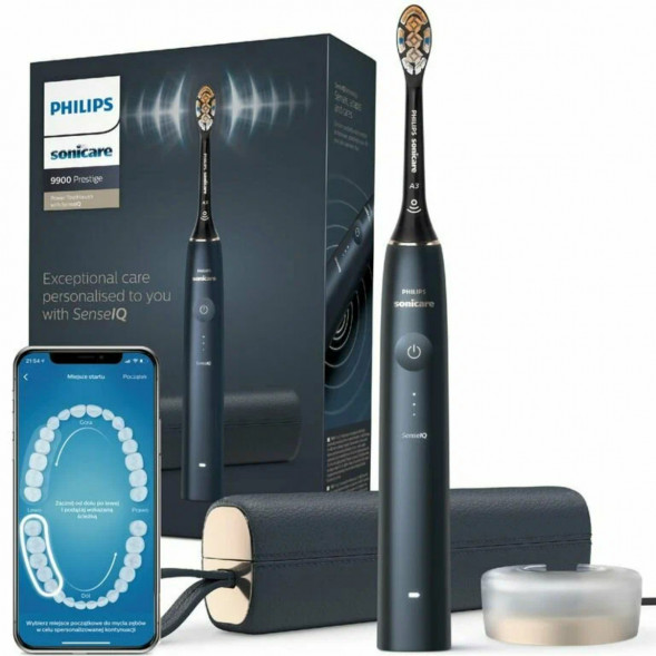 Звуковая зубная щетка Philips Sonicare 9900 Prestige HX9992, темно-синий в Сочи