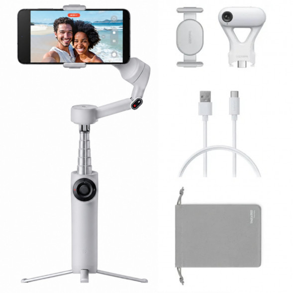 Стабилизатор Insta360 Flow 2 AI Tracker Bundle, Stone Gray в Сочи