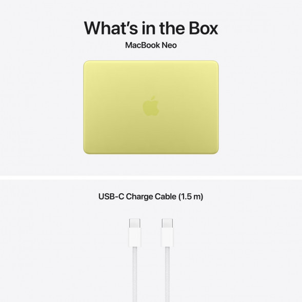 Ноутбук Apple MacBook Neo MHFD4 (A18 Pro 5-Core GPU, 8/256GB), Желтый/Citrus в Сочи