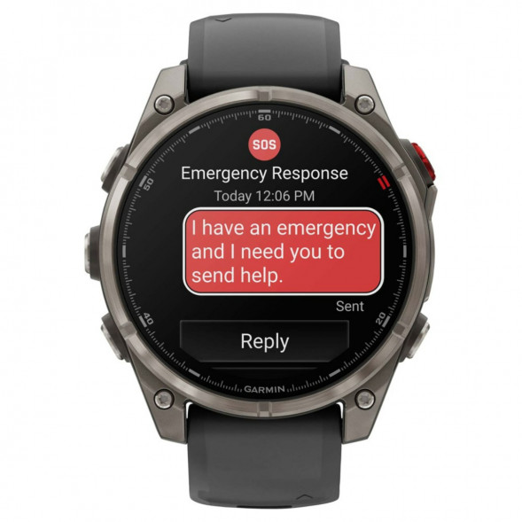 Умные часы Garmin Fenix 8 PRO, 47 мм, AMOLED, Sapphire, Titanium with Graphite/Black Silicone Band 010-03198-10 в Сочи