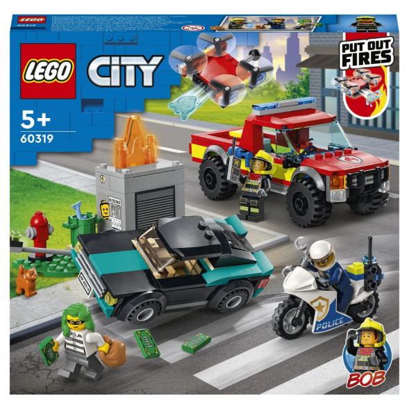 Конструктор LEGO City Fire 60319 Пожарная бригада и полицейская погоня в Сочи