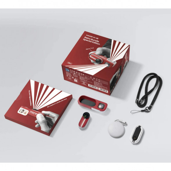 Экшн-камера Insta360 Go 3S Retro Bundle Special Edition 128ГБ, Red в Сочи